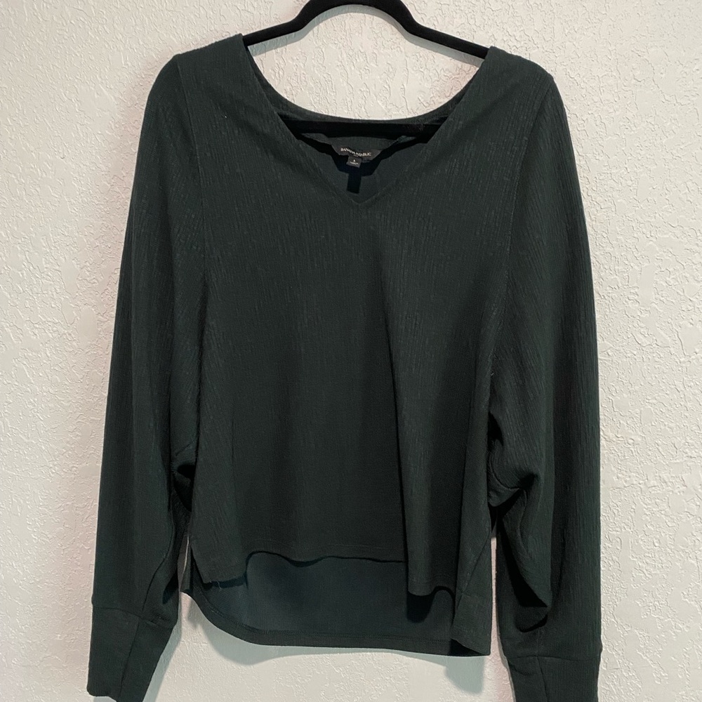 Hunter Green Banana Republic Blouse